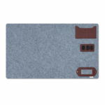 Felt Desk Organizer Mouse Pad 26.5 × 14.25 cm – Eco-Friendly Smooth Desktop Mat, Dark Grey, for Office & Home - Image 3