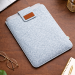 Felt Laptop Sleeve 16 Inch–16.5 Inch | Vertical Slim Eco-Friendly Soft Case for MacBook & Laptops | Light Grey
