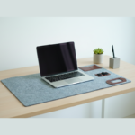 Felt Desk Organizer Mouse Pad 26.5 × 14.25 cm – Eco-Friendly Smooth Desktop Mat, Dark Grey, for Office & Home - Image 2