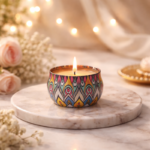Quiet Glow - A soft-burning decorative candle that adds warmth and elegance to peaceful spaces.