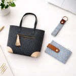 Everyday Elegance Women’s Tote Bag Combo – Handbag + Keychain + Power Bank Pouch | Stylish Daily Carry Set for Work, Travel & Casual Use