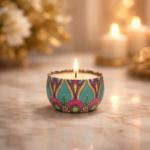 Soft Ember - A warm-toned décor candle with a gentle presence and calming flame.