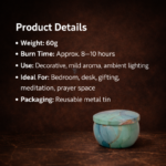 Calm Radiance – Minimal Tin Jar Candle for Warm Ambience - Image 3