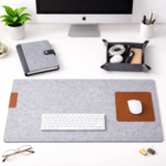 Home Desk Upgrade Kit – Felt Desk Mat, Diary Cover & Storage Basket for Modern Workspace Organization - Image 5