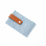 Felt Power Bank Pouch with Leather Strap | Protective Travel Case for Power Bank, Cables & Accessories - Image 3