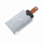 Felt Power Bank Pouch with Leather Strap | Protective Travel Case for Power Bank, Cables & Accessories - Image 2