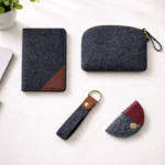 Travel & Daily Carry Set — Passport Cover + Keychain + Cable Wrap + Wristlet Pouch