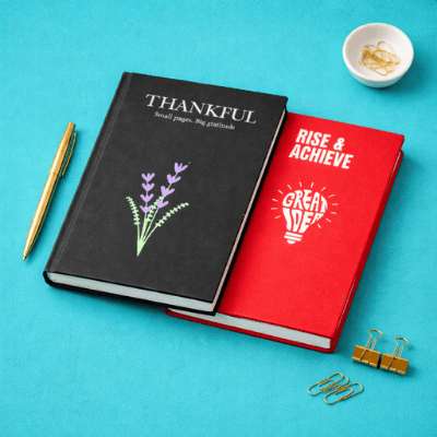 Success & Gratitude Pack – Thankful Journal + Rise & Achieve Productivity Planner Combo for Daily Gratitude, Goal Setting & Personal Growth
