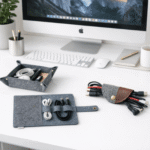 Utility Organizer Gift Bundle – Storage Basket, Cable Wrap & Wire Organizer Set | Home & Desk Organization Gift Combo - Image 5