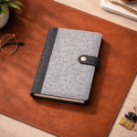 Reset Wellness Gift Bundle – Wellness Journal, Pouch, Diary Cover, Key Chain & Minimal Flame Decorative Candle | Self-Care & Mindfulness Gift Set - Image 3