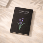 Thankful Gratitude Journal Gift Bundle with Pouch, Handbag, Key Chain & Serene Spark Decorative Candle – Mindfulness & Self-Care Gift Set - Image 2