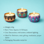 Whisper Light Trio Decorative Candle Set – Warm Whisper, Soft Ember & Silent Light Tin Candles for Elegant Home Décor and Gifting - Image 5