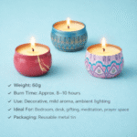 Pure Peace Trio Decorative Candle Set – Pure Flicker, Gentle Flicker & Tranquil Wick Tin Candles for Elegant Home Décor and Gifting - Image 5