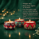 Moonlit Calm Trio Decorative Candle Set – Moonlit Tin, Quiet Glow & Still Light Tin Candles for Elegant Home Décor and Gifting - Image 5