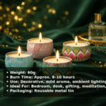 Ultimate Calm Collection Decorative Candle Set – Calm Flame, Calm Radiance, Serene Spark & Subtle Glow Tin Candles for Elegant Home Décor - Image 6