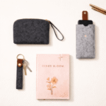 Self-Care Gift Bundle with Inner Bloom Wellness Journal, Pouch, Power Bank Pouch & Key Chain | Thoughtful Wellness Gift Set