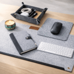 Ultimate Desk Organization & Self-Care Gift Bundle – Desk Mat, Mouse Pad, Diary Cover, Storage Basket & Calm Flame Decorative Candle - Image 7