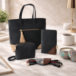 Premium Travel & Lifestyle Gift Bundle with Hand Bag, Passport Cover, Pouch, Key Chain, Cable Wrap & Gentle Aura Decorative Candle - Image 8