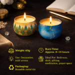 Earth & Elegance Duo – Minimal Flame & Subtle Glow Decorative Candle Combo for Stylish Home Décor and Gifting - Image 4
