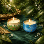 Earth & Elegance Duo – Minimal Flame & Subtle Glow Decorative Candle Combo for Stylish Home Décor and Gifting