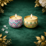 Blooming Harmony Set – Gentle Flicker & Silent Bloom Decorative Candle Combo for Elegant Home Décor and Gifting